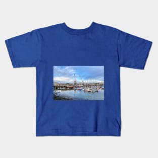 The Marina at South Harbour, Blyth, Northumberland Kids T-Shirt